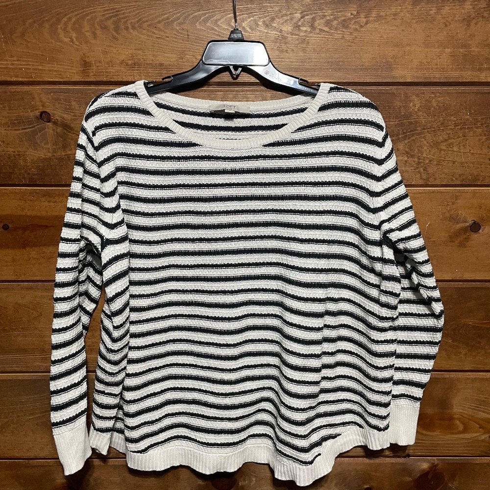 Stiped 100% Cotton Sweater